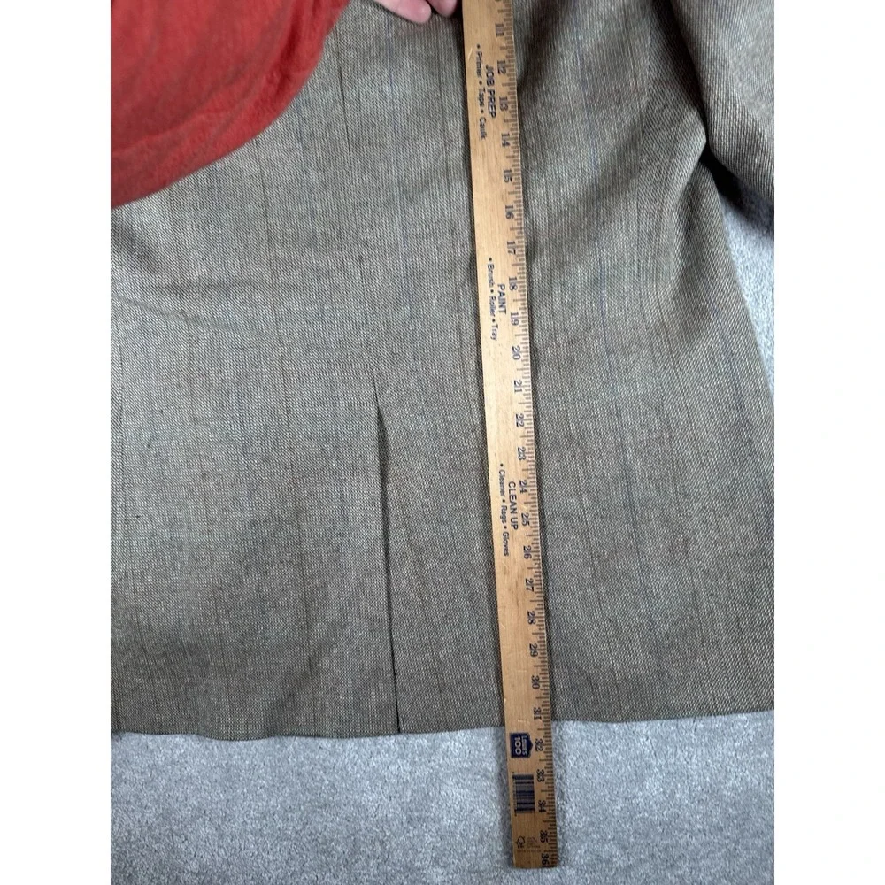Vtg Brooks Brothers Mens 43R Wool Sport Coat Blazer Suit Jacket Windowpane Brown